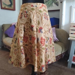 J. Jill Pleated Silk Skirt 6 Petite NWOT